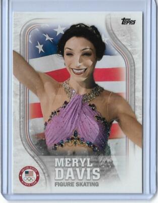 2018 TOPPS OLYMPICS MERYL DAVIS PODIUM IMAGE CARD #BPV-MD ~ US FIGURE SKATING