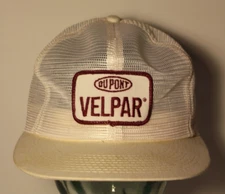 1980s Vintage DuPont Velpar Farm Patch Snapback Trucker Hat K-Brand Made in USA