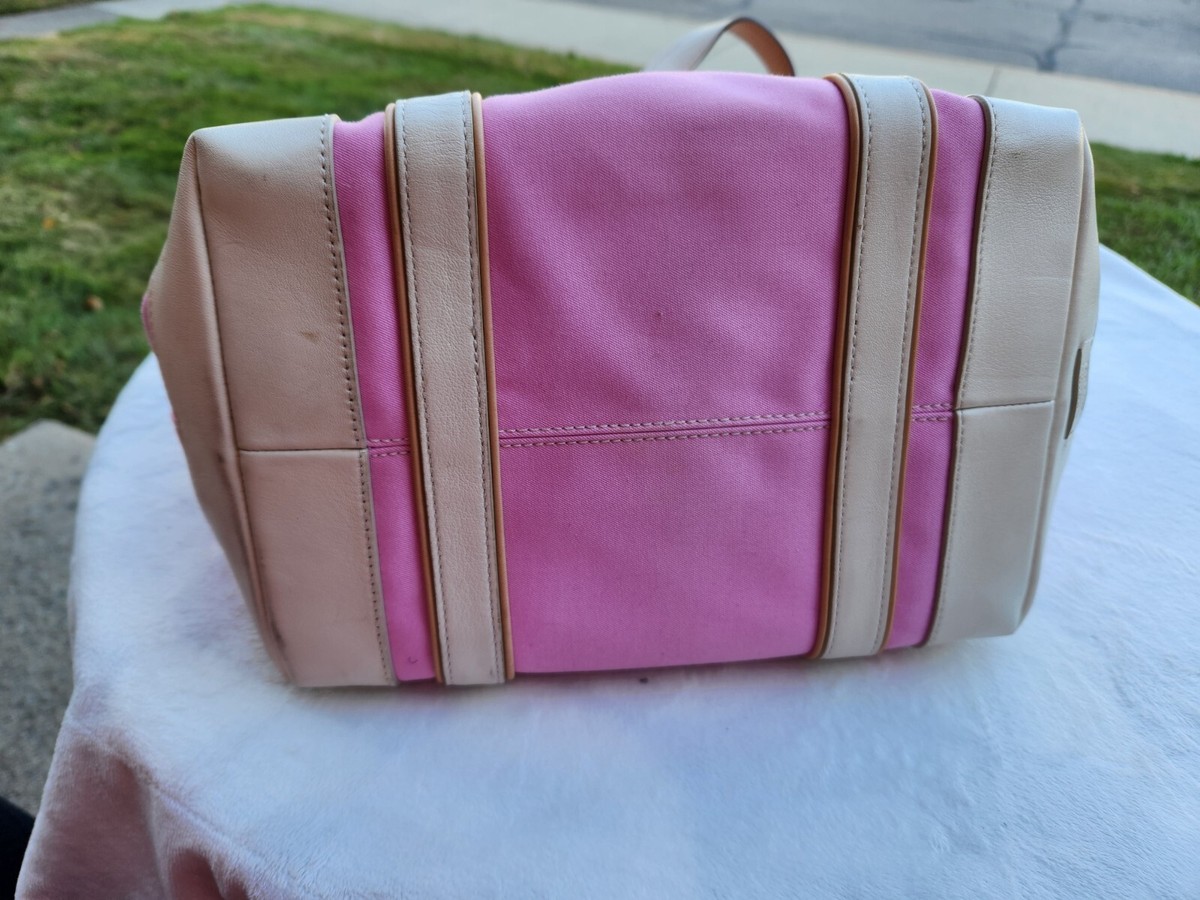 Authentic Vintage Coach Pink Handbag (Canvas & Leather) M1J