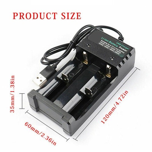 3.7V Lithium USB Smart Charger Dual Slot Charger For Li-ion Battery Universal - Picture 8 of 8