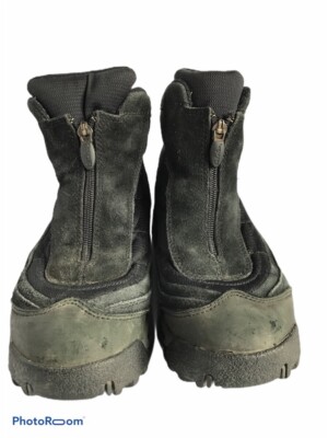 Cabelas Womens Walking Hiking Boots Black Suede Ankle Zip Thinsulate Ultra 6 M