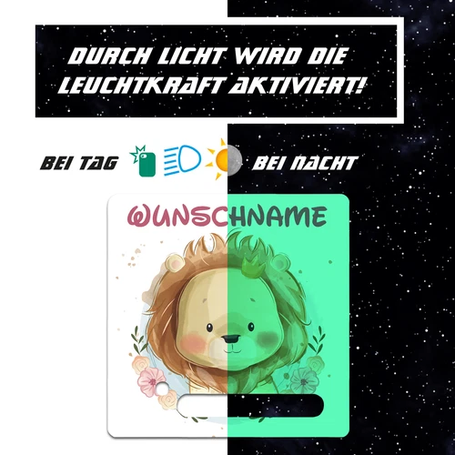 Prinz Löwe Folie Nachtleuchtend mit Wunschname für Toniebox Aufkleber Y031-44