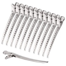 Alligator Hair Clips Metal Duck Bill Hair Clips for Styling - with Holes 3.5 ...
