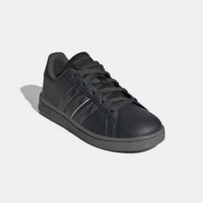 ADIDAS Youths Grand Court Trainers Black/Grey