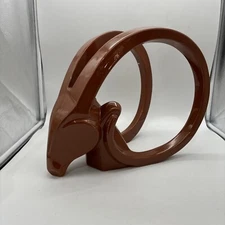 Vintage 1980s Jaru California Art Deco Styled Ram/Gazelle Head Ceramic Sculpture