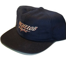 Michelob Light Beer Hat Cap Dark Blue Flat Brim Made in USA Snap Back NOS