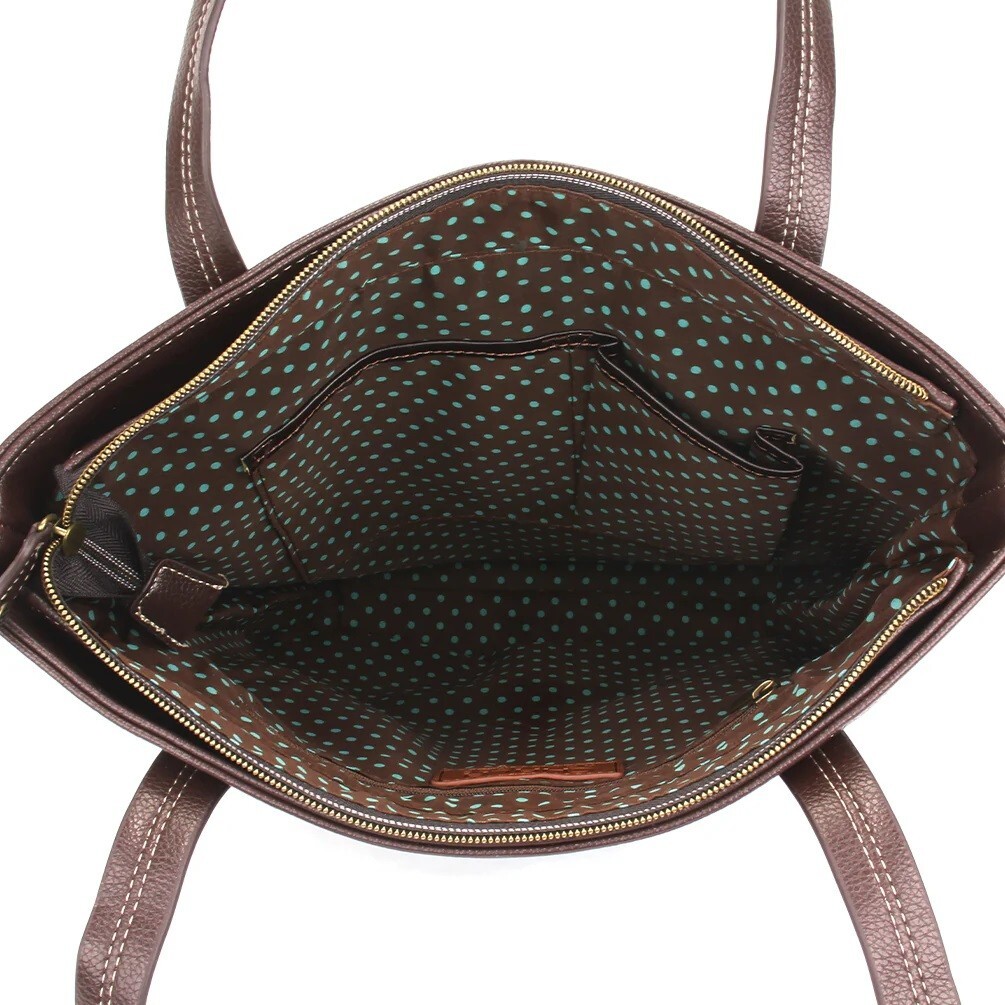 CHALA Deluxe Everyday Tote – Flamingo Print, Faux Leather, Large Women’s Shoulder Bag With Secret Pocket