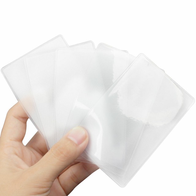 10pc Soft Plastic Clear ID Credit Card Sleeves Protectors Dustproof Waterproof eBay