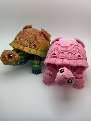 3D Printed Pet Robot Turtle, Hiding Toy Tortiose Fidget Toy WITH BONUS!