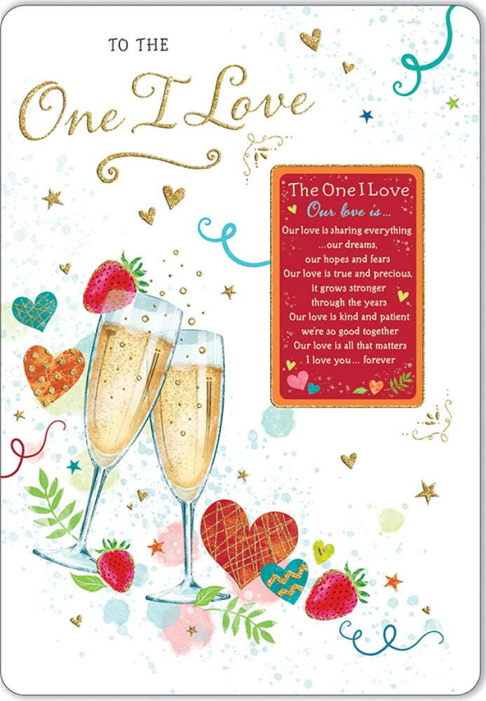 To The One I Love Birthday Keepsake Card - Foil Finish - Regal