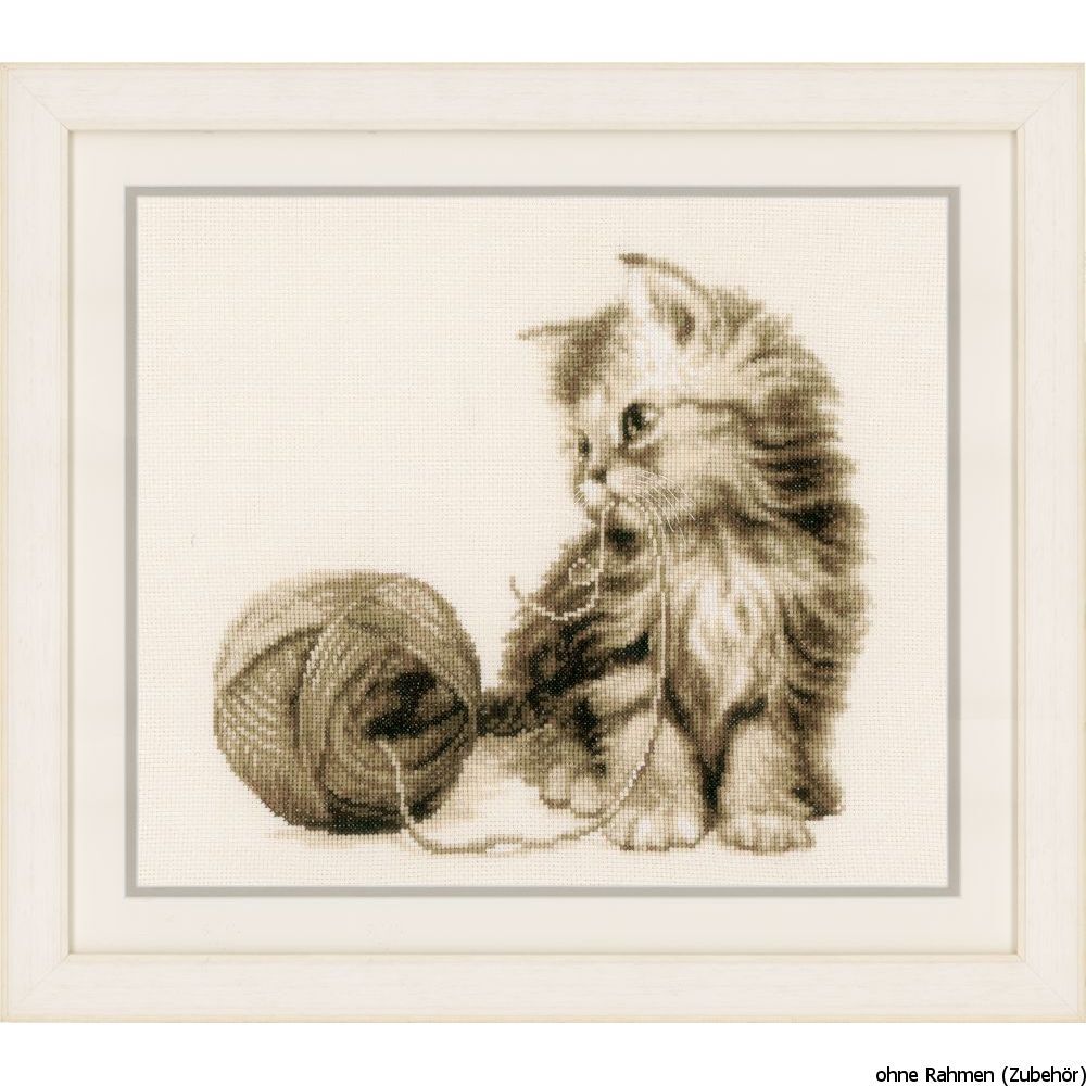Vervaco Counted cross stitch kit Kitten, DIY