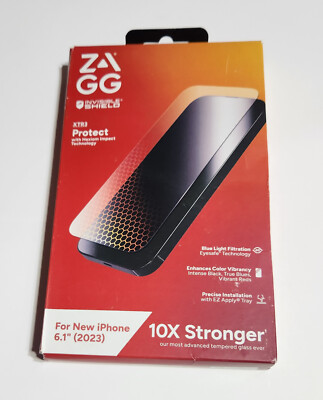 NEW ZAGG InvisibleShield XTR3 Glass Screen Protector Apple iPhone 15 - SEALED