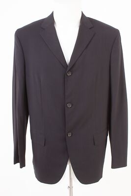 JIL SANDER Herren Sakko Jacket Gr. 50 Wolle Blau