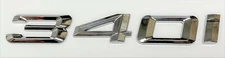 1PCS NEW 340I 340 LOGO CAR REAR TRUNK NAMEPLATE EMBLEM BADGE DECAL (CHROME)