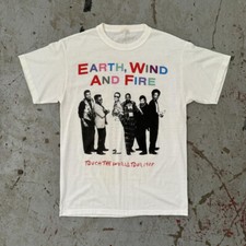 Hot Rare Earth, Wind and Fire White 100% Cotton Size S-4XL Shirt PP592