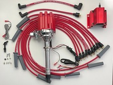 Small Female Cap Chevy 454 427 396 Red Hei Distributor 8.5mm Wires 50k Coil