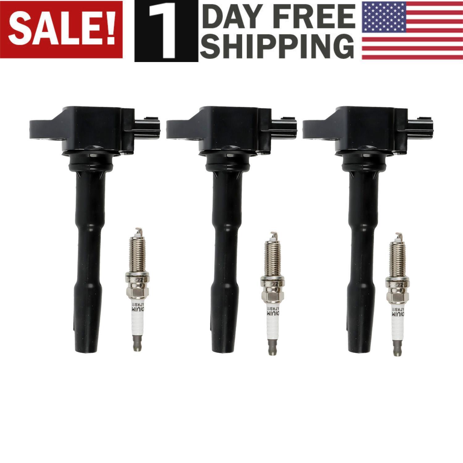 3Pcs ignition coils  Iridium Spark Plugs For Smart Fortwo 2016 2017 UF80891121