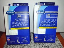 Dr Scholls Mild Compression Socks. Mens 3-9 or 7-12 or Womens 4-10 or 8-12 Crew