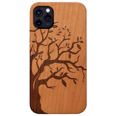 Tree 2 Wood Case for iPhone 15/14/13/12/11 Pro/Max/Mini/Plus S22/23 L