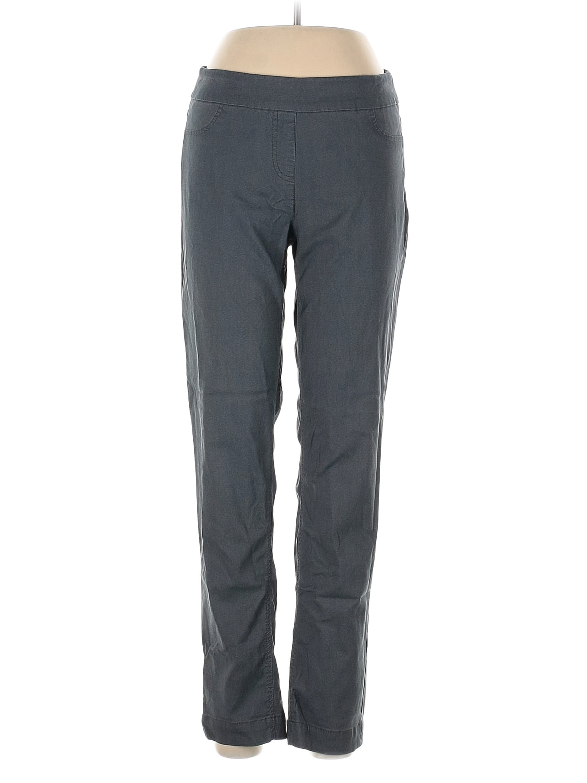 SlimSation by Multiples Women Gray Casual Pants 10 eBay