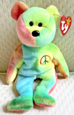PEACE BEAR #4053 BEANIE BABY MWMTS GREAT COLORS!!