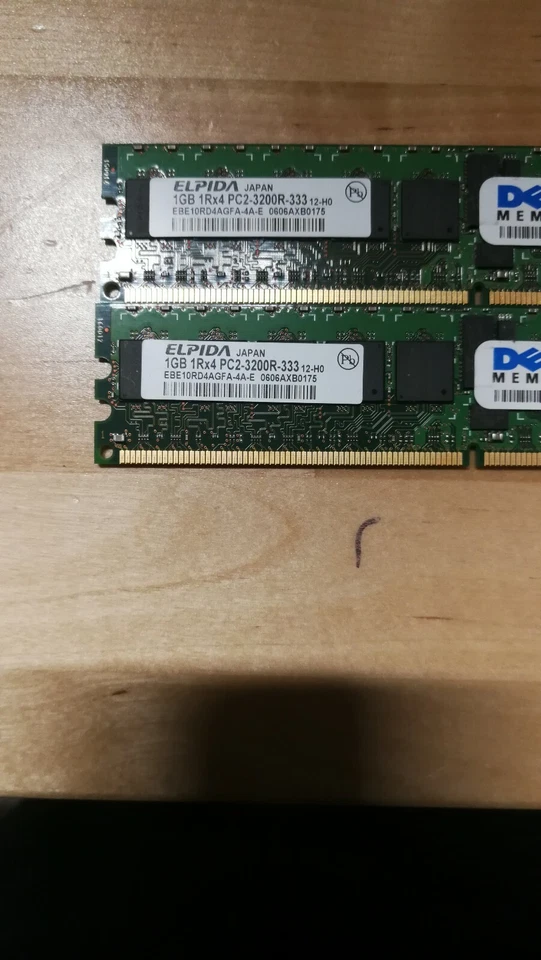 Pair of Elpida 1GB DDR2 RAM Memory Module- EBE10RD4AGFA-4A-E FREE SHIPPING. - Image 3 of 4