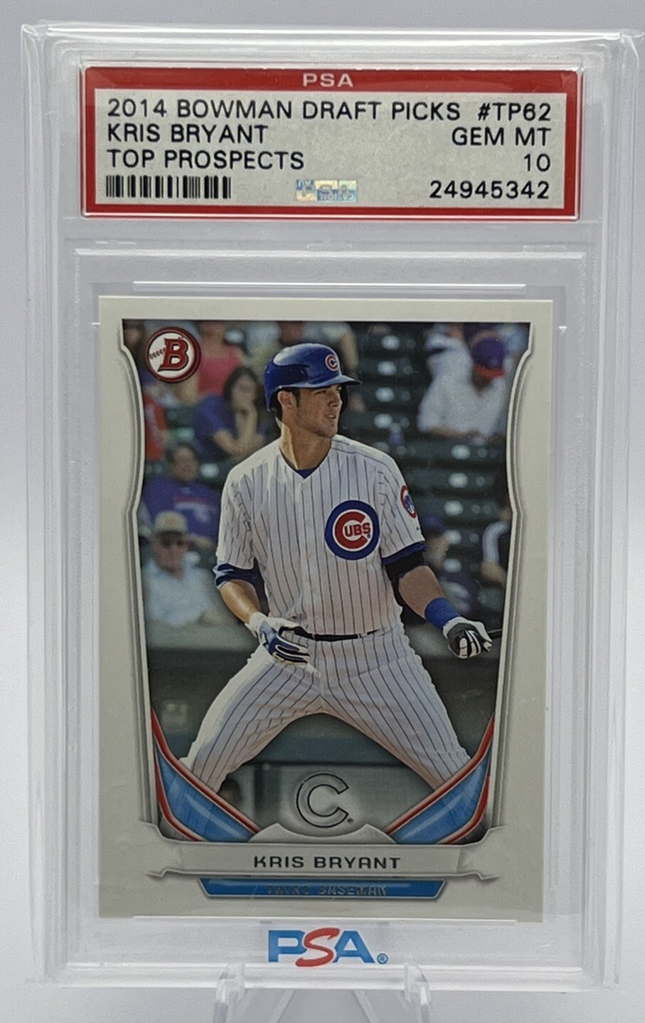Kris Bryant RC 2014 Bowman Draft Picks - Top Prospects #TP62 PSA 10