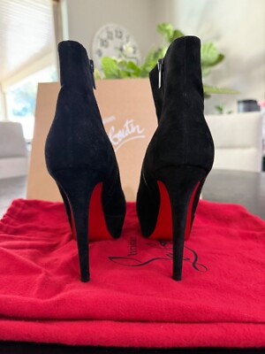 Christian Louboutin Bianca Booty 120 Veau Velours Black 36 | eBay