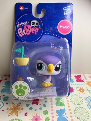 Littlest Pet Shop #2060 Purple Blue White Puffin NIB Rare Euro Pet