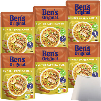 Ben's Original Express bunter Paprika-Reis 6er Pack 6x220g Packung usy Block