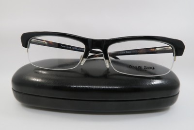 New Designer Inspired Collins Bridge Purdy Black Authentic Eyeglasses 54mm Case