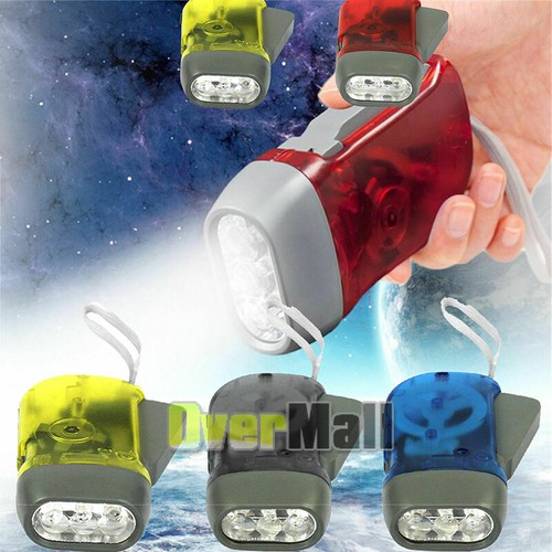 20Powerful Emergency Light Hand Crank Dynamo Hand Pressing 3LED Flashlight Troch - Picture 4 of 12