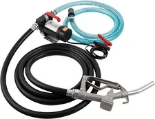 Fuel Transfer Pump Electric Diesel Kerosene Pump 12V DC 10GPM Nozzle Hoses