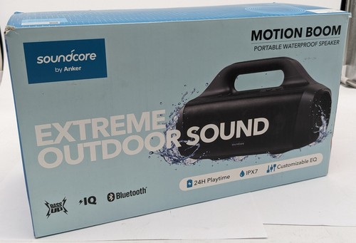 Soundcore Anker Motion Boom Portable Bluetooth Speaker with 24H Playtime - Black