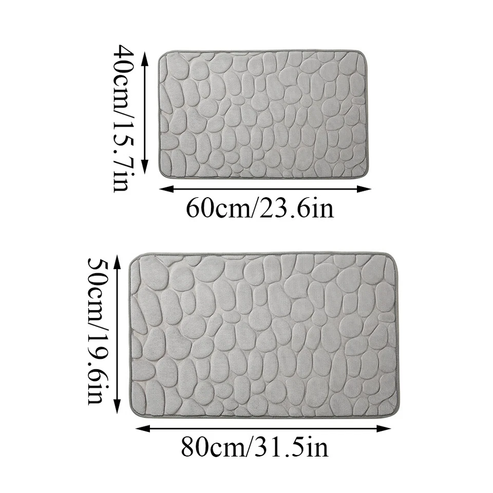 Rutschfeste Badematte Für Badezimmer Super Saugfähige Badewannen-Bodenmatte  ↲ - Bild 2 von 4