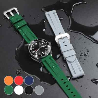 New Silicone Rubber Watch Strap for Panerai for Luminor 20 22 24