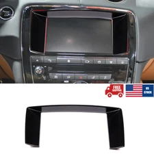 Glossy Black Dashboard Navigation Cover Frame Trim For Jaguar XJ 2010-2016
