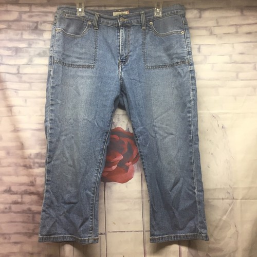 Levis 515 • Capri Blue Jeans Womens Stretch Denim • Size 12 - Picture 2 of 5