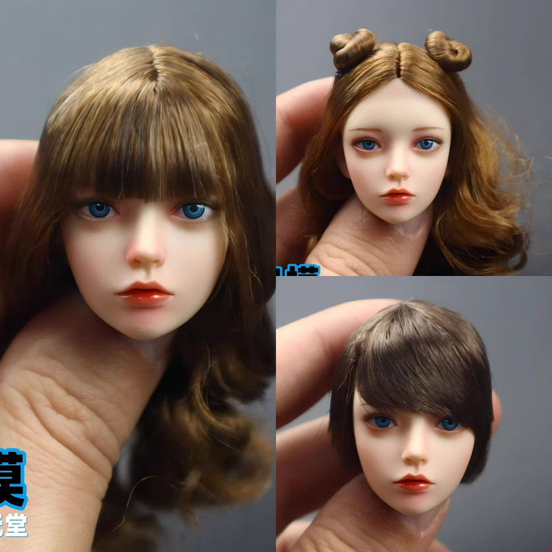 1/6 Female Cute Beauty Head Sculpture For 12 “ph Tbl Action Figure Body Toys
