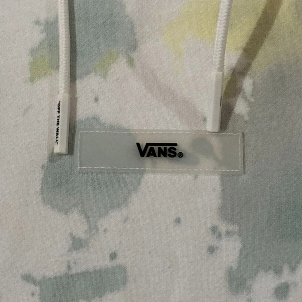 Vans Sudadera con Capucha Pullover Sudadera con Capucha Tie Dye Amarillo Gris Punto Camisa Top Mediana Foto 4 de 4