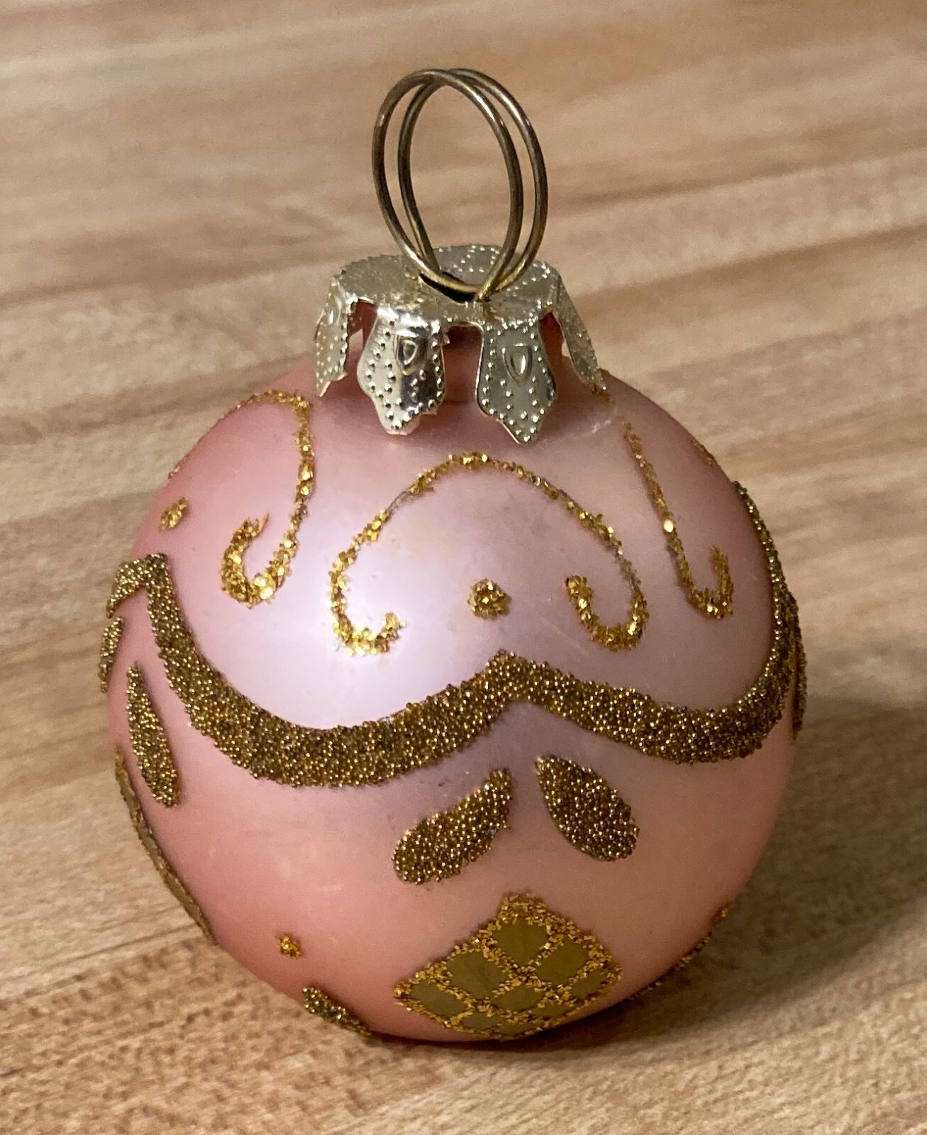 6 Christmas Gold Glittered Glass Ball Ornament Place Card Holders eBay