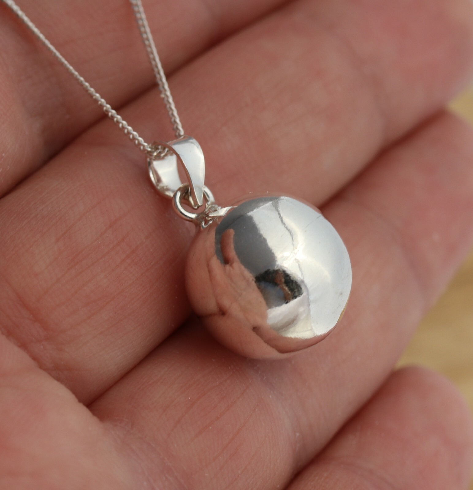 Flat Ball Necklace (Silver 925) main image 1