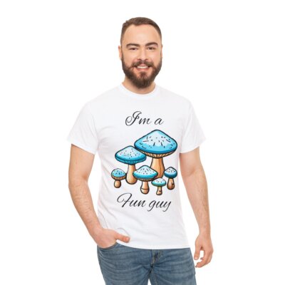 Belmont Designs Fun Guy  Pun Graphic Unisex Heavy Cotton Tee Gift for Him