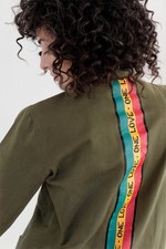 Women's Army Jacket - Rasta, One Love
