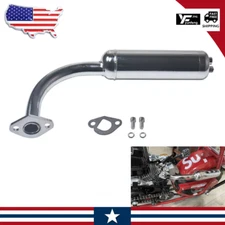 Exhaust Pipe Header w/Muffler For Predator 212cc GX160 GX200 CT200U Mini Bike