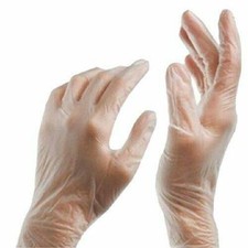 150 x DISPOSABLE PLASTIC GLOVES CLEAR SINGLE USE PE POLYETHYLENE FOOD SAFE LARGE