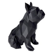 STATUA CANE BULLDOG FRANCESE EFFETTO LOW POLY 200MM 3D PLA BIODEGRADABILE