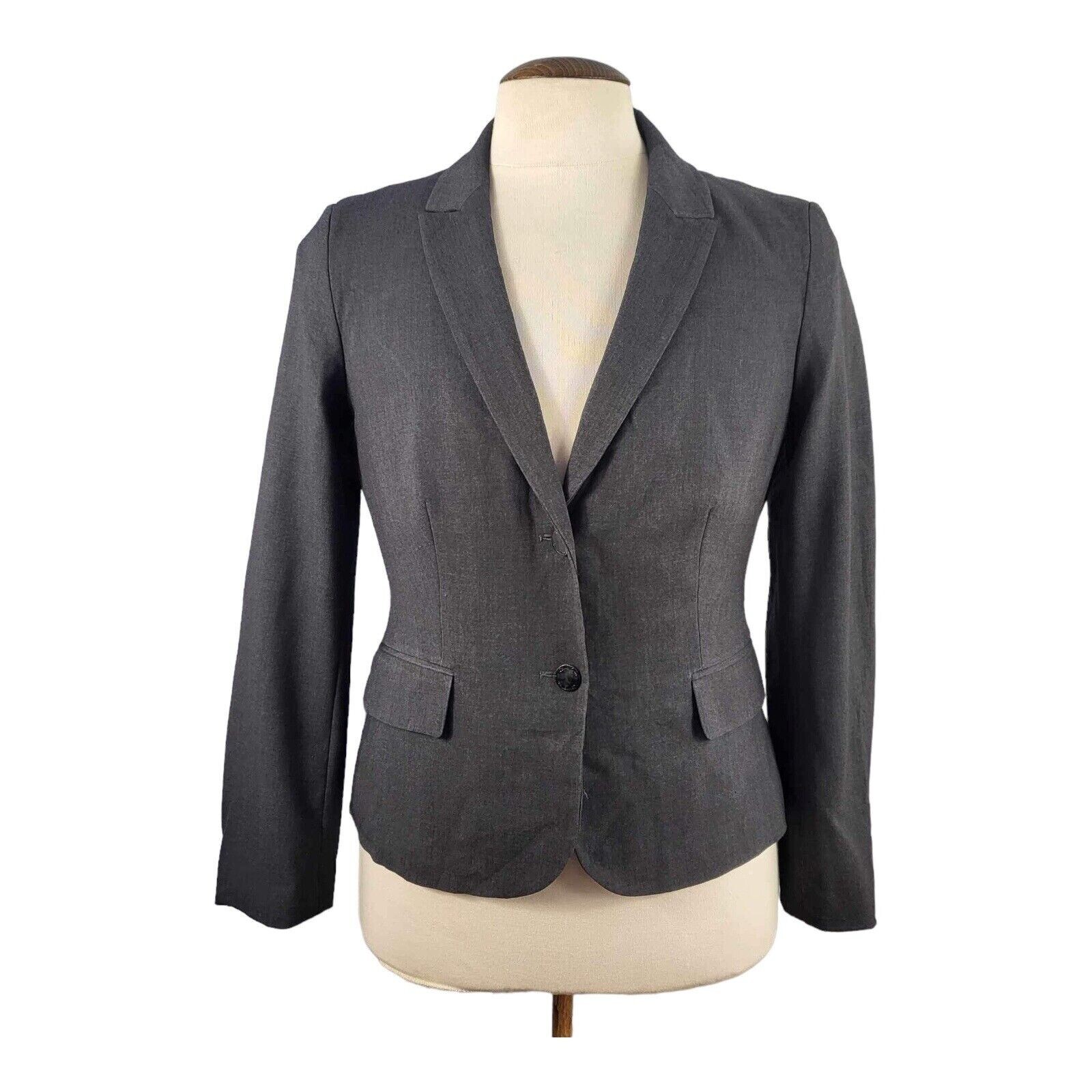 Calvin Klein Womens Grey Stretch Blazer Jacket UK 12 Smart Workwear Casual  