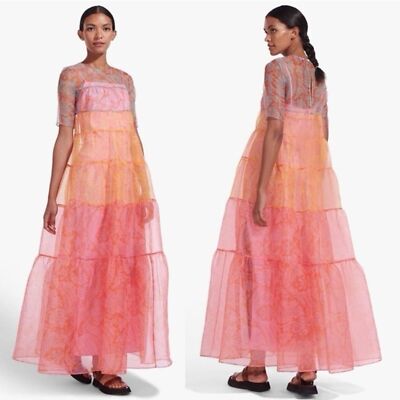 staud pink organza dress Staud, Allyson Floral organza gown, Women, Pink, US 4, Dresses, Materialmix