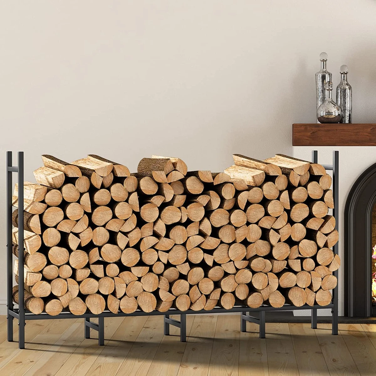 Outdoor metal online log holder